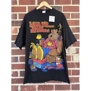 Vintage Sun Sportswear Shirt Mens XL Love Me Bad Habits Bear Graphic Tee 90s